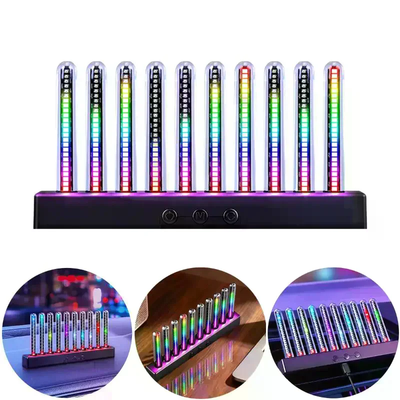 

Светодиодная RGB-подсветка с динамическим градиентом и звуковым управлением для воздуховодов и приборной панели автомобиля, универсальный декоративный светильник для интерьера