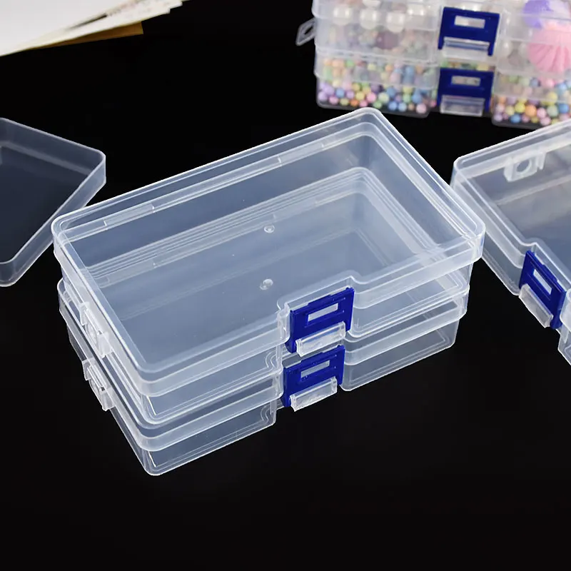 5/10pc rechteckige Box durchscheinende Box Kunststoff verpackung Box Aufbewahrung sbox wasserdichte multifunktion ale staub dichte Schmuck Aufbewahrung koffer