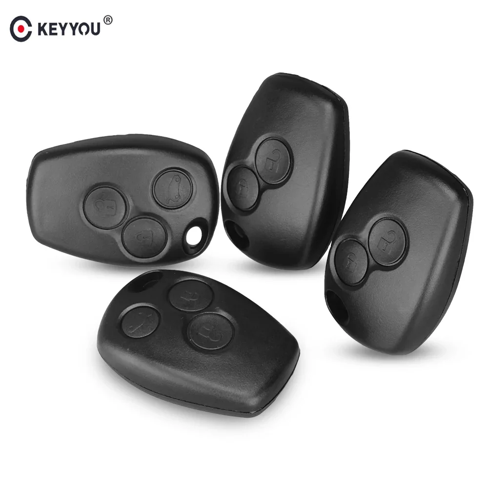 KEYYOU 2 3 Button Car Remote Key Shell Case Without Blade For Renault Dacia Modus Clio 3 Twingo Kangoo 2 Duster Logan Fluence