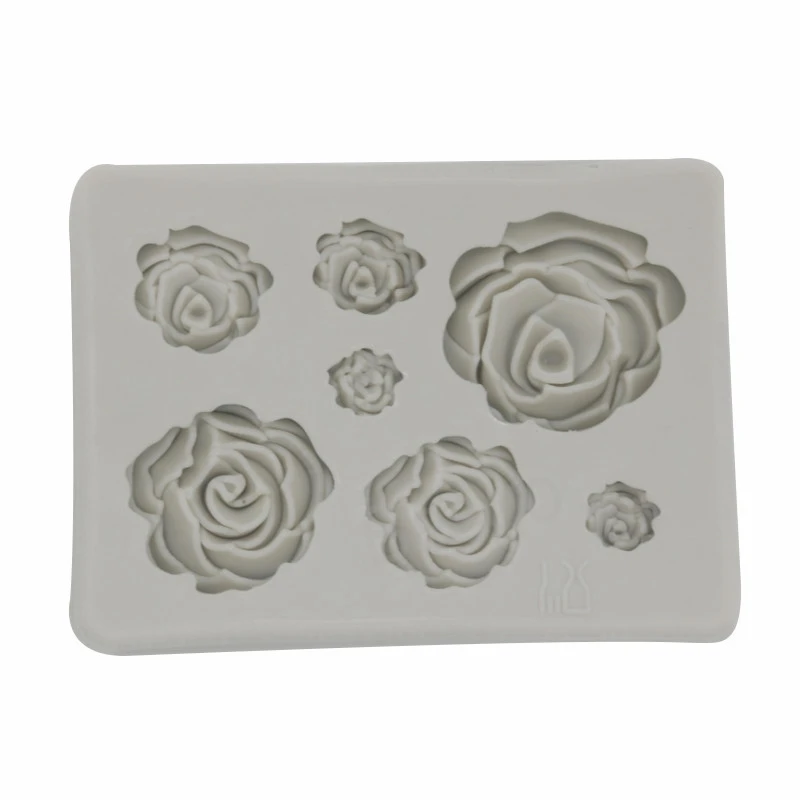 

Rose Flower Silicone Cake Moulds FondantI Ice Cream Chocolate Molds DIY Handmade Soap Mold Silica Gel Flower Cake Baking Mould