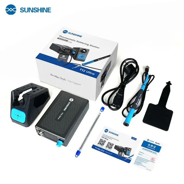 SUNSHINE T12 ULTRA Smart Soldering Station Standby and Sleep Time with Temperature Control and Calibration for Various Needs