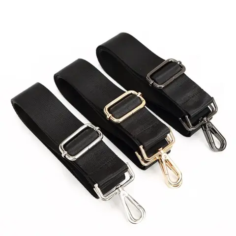 Fashion Black Nylon Shoulder Bag Strap Adjustable Replacement Detachable Belt for Women Men Messenger Bags Handle Handbag Belt