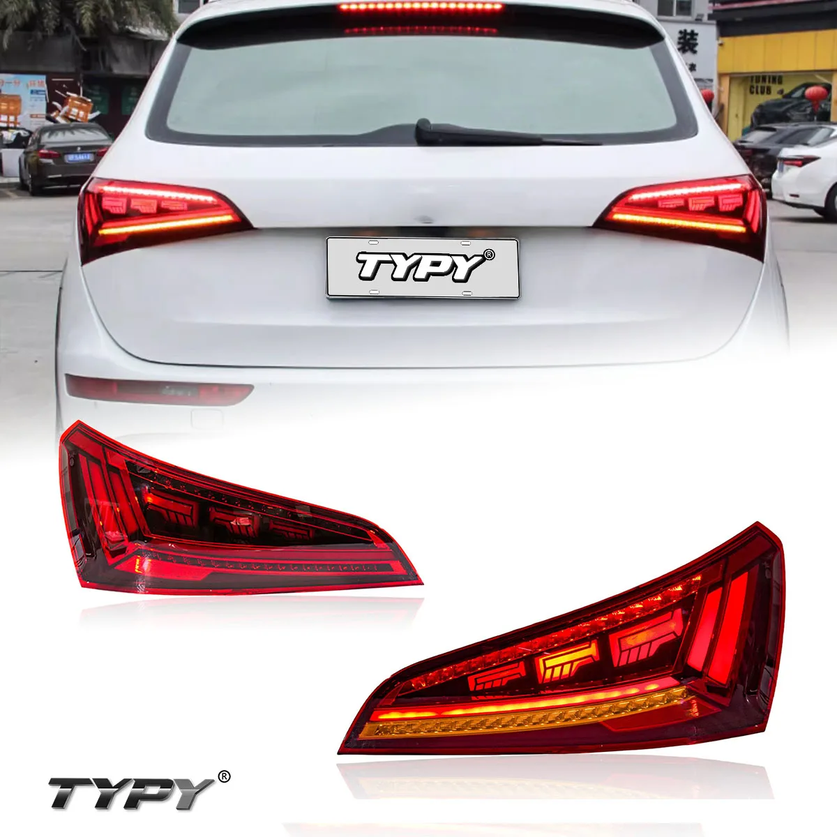 

TYPY Car Tail Lights For AUDI Q5 2009-2018 plug-and-play Full LED Row Stop Light Water Turn Back Light Assembly