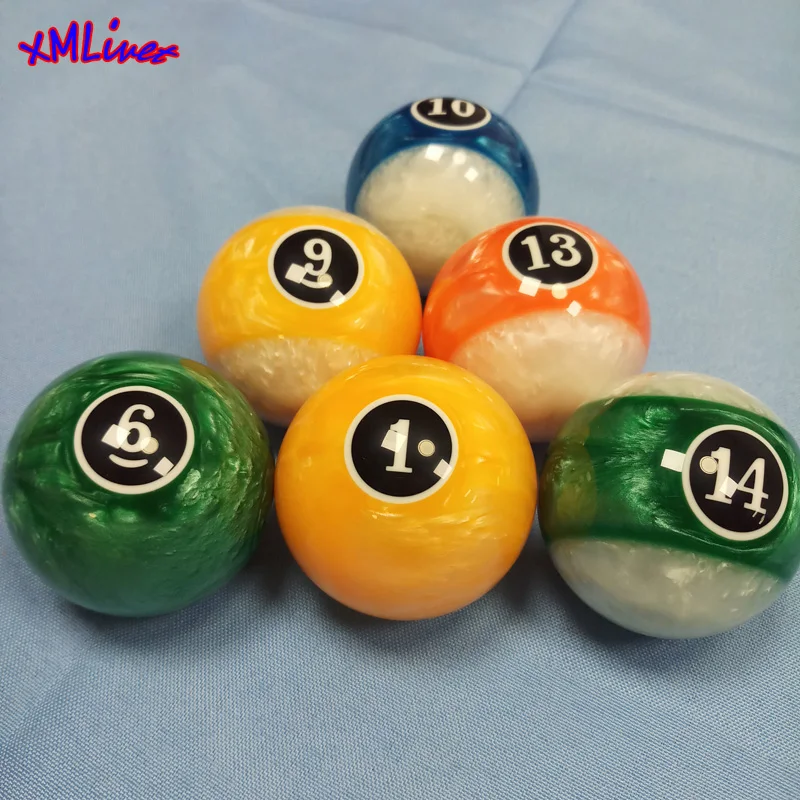 xmlivet 57.25mm high quality marble pearl dream resin design Pool balls 2 1/4 inch 16pcs/box billiards balls wholesale