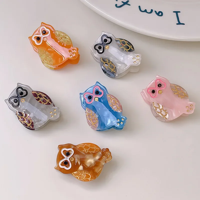 

Retro Sweet 4.5CM Chic Love-Heart Small Hair Clip For Cute Girls Fashion Acetic Acid Shark Clip Hair Accessories