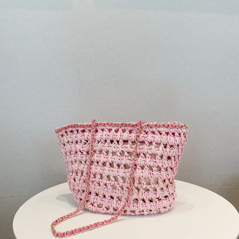 NEW 2023 Summer Big Straw Bags for Women Beach Bags  Woven Handbags Travel Shopper Casual Resort Style Shoulder Side Bags