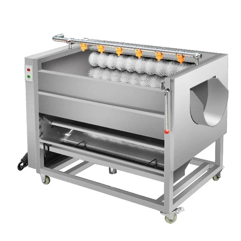 Lotus root taro sweet potato automatic fruit and vegetable hair roller cleaning and peeling machine y