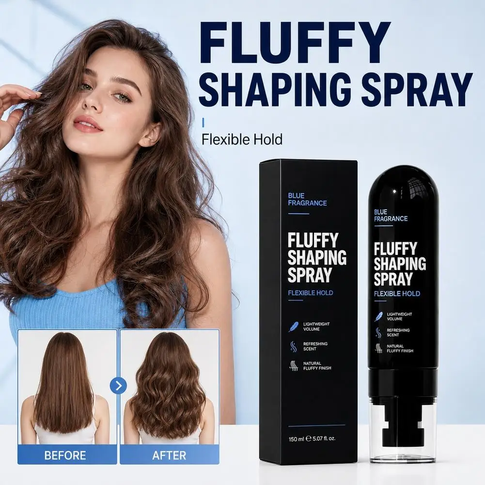 150ml Hair Fluffy Styling Spray Hair Daily Care Styling Spray Peach-Scented Volumizing & Setting Spray for Lightweight 1pcs