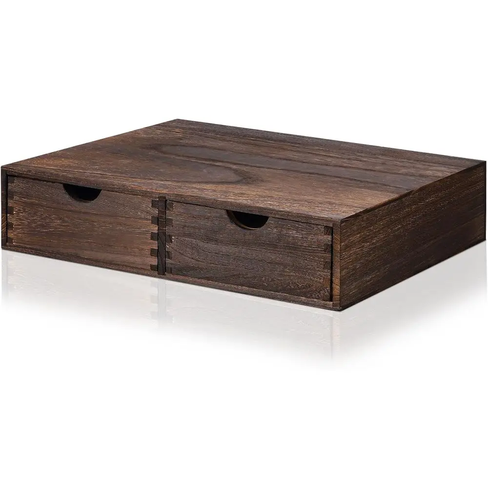 

Винтажный деревянный органайзер для кофейных капсул и чашек, настольный или подстольный, для дома и офиса (2 отделения)