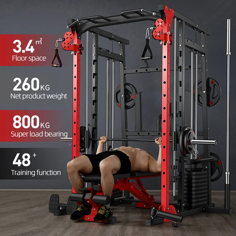 EXUAN 2023 New Comprehensive Fitness Machine Gym Commercial Multifunctional Smith Weightlifting Squat Gantry