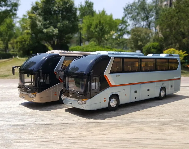 Rare Alloy Model Gift 1:38 Scale KingLong XMQ6129Y5 Travel Transit Bus Vehicle DieCast Toy Model