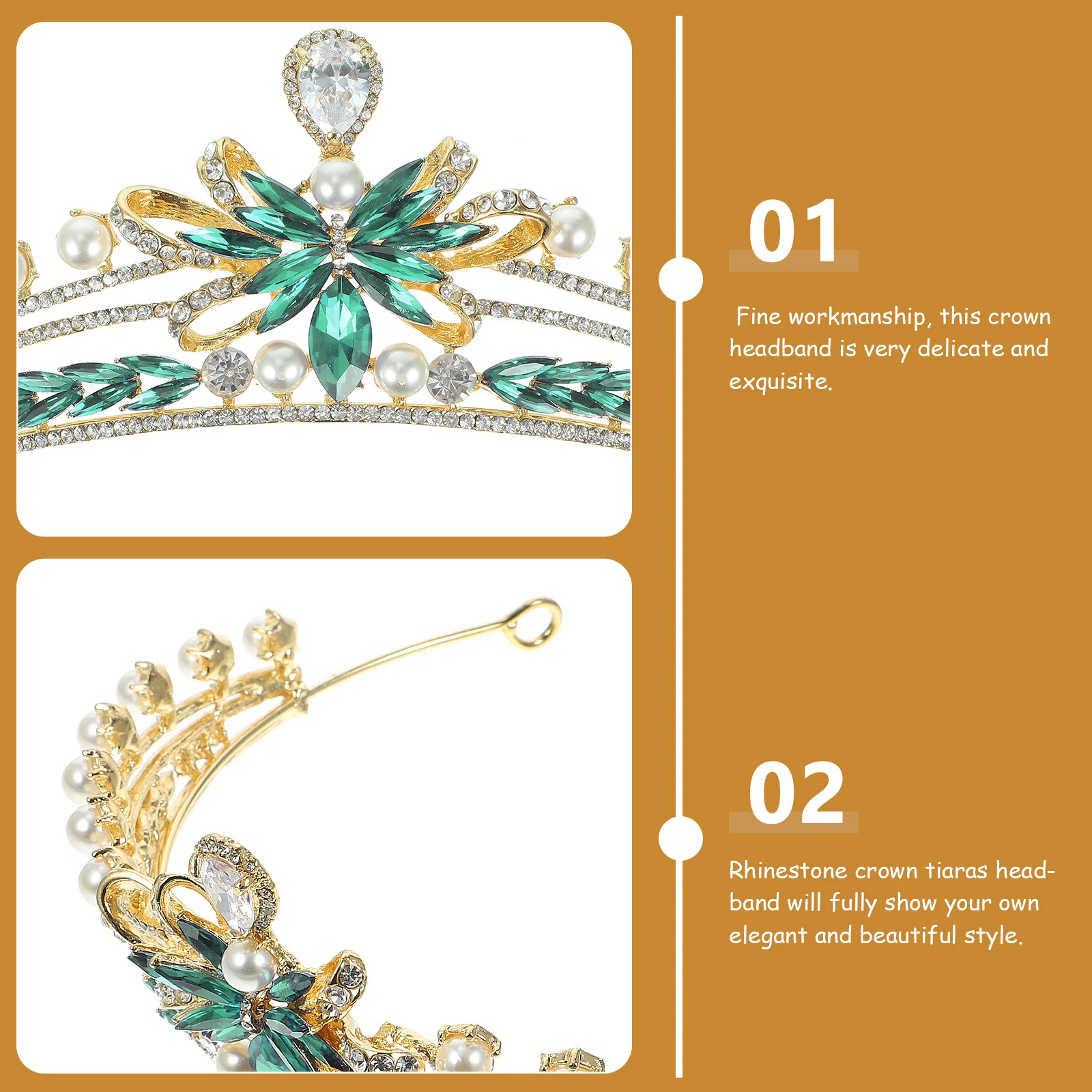 

Pearl Butterfly Crown Rhinestone Headband Bridal Crown for Wedding Pearl Rhinestone Hair Accessories Bride Crowns for Women