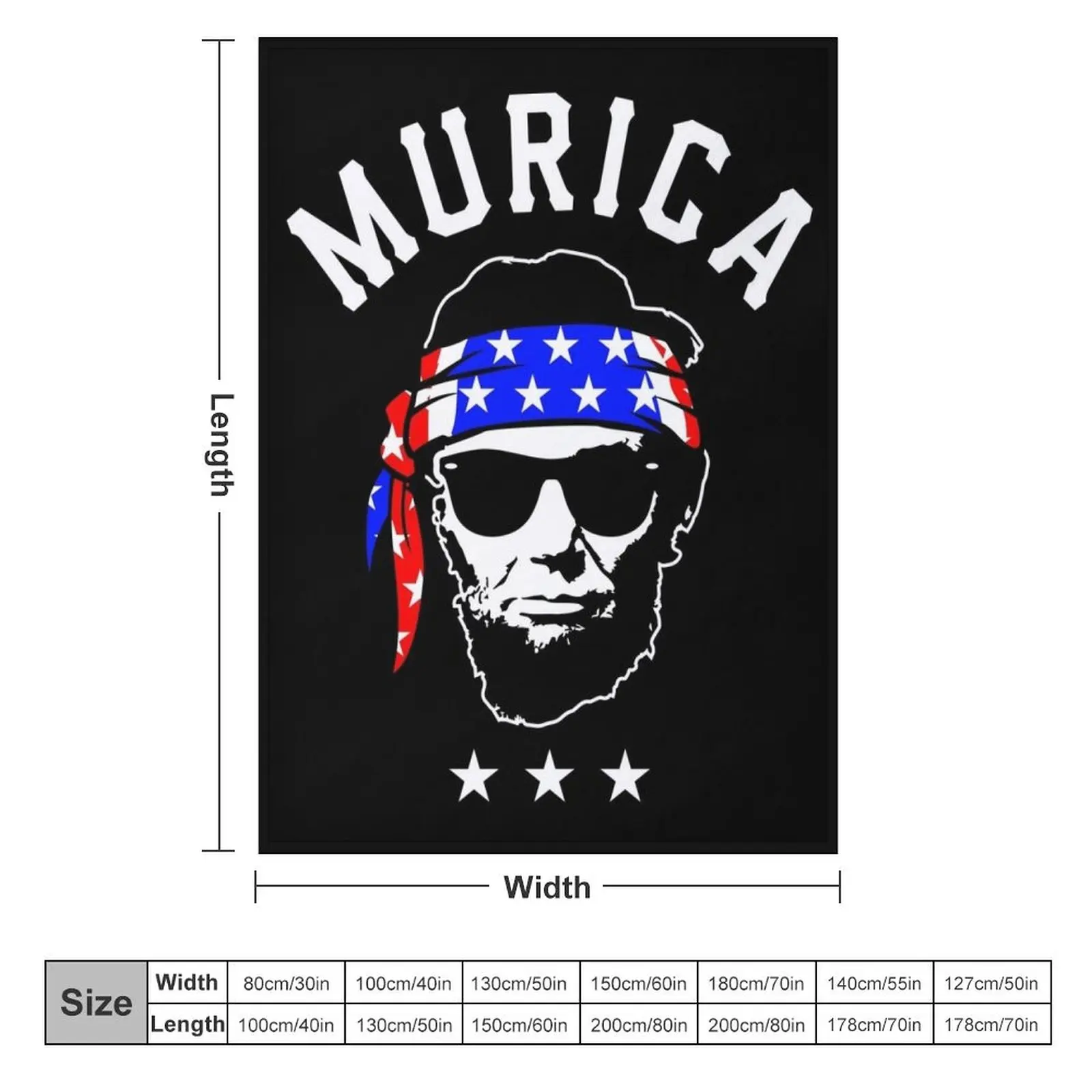 Murica Funny Abe Lincoln USA Bandana 4th of July America Throw Blanket Plaid Luxury Thermal Blankets