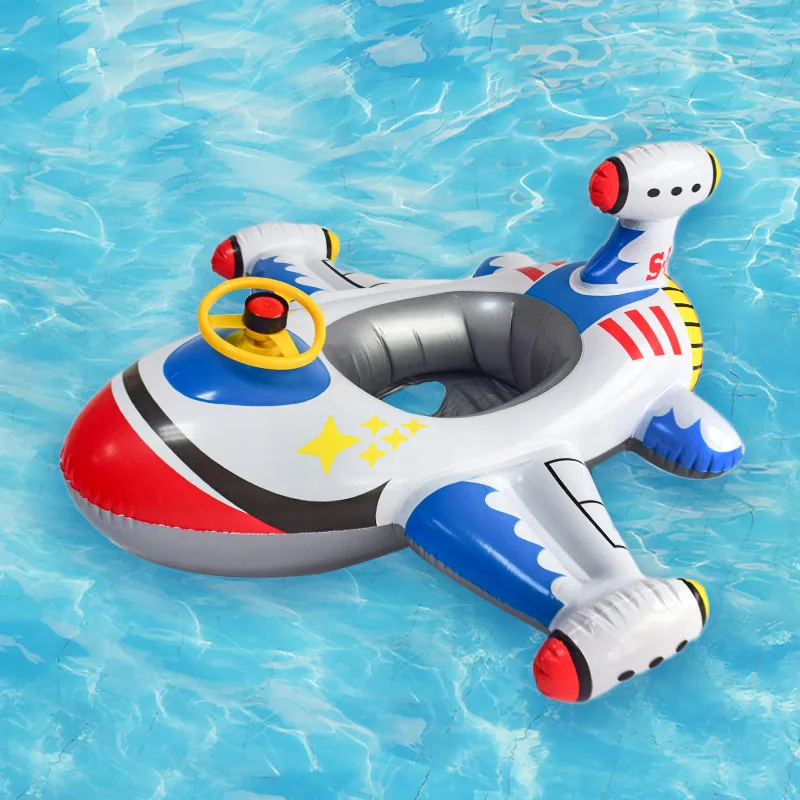 

Children's Water Toys Amazon Thickened Aircraft Swimming Ring Inflatable Children's Sitting Ring Swimming Ring Baby Accessories