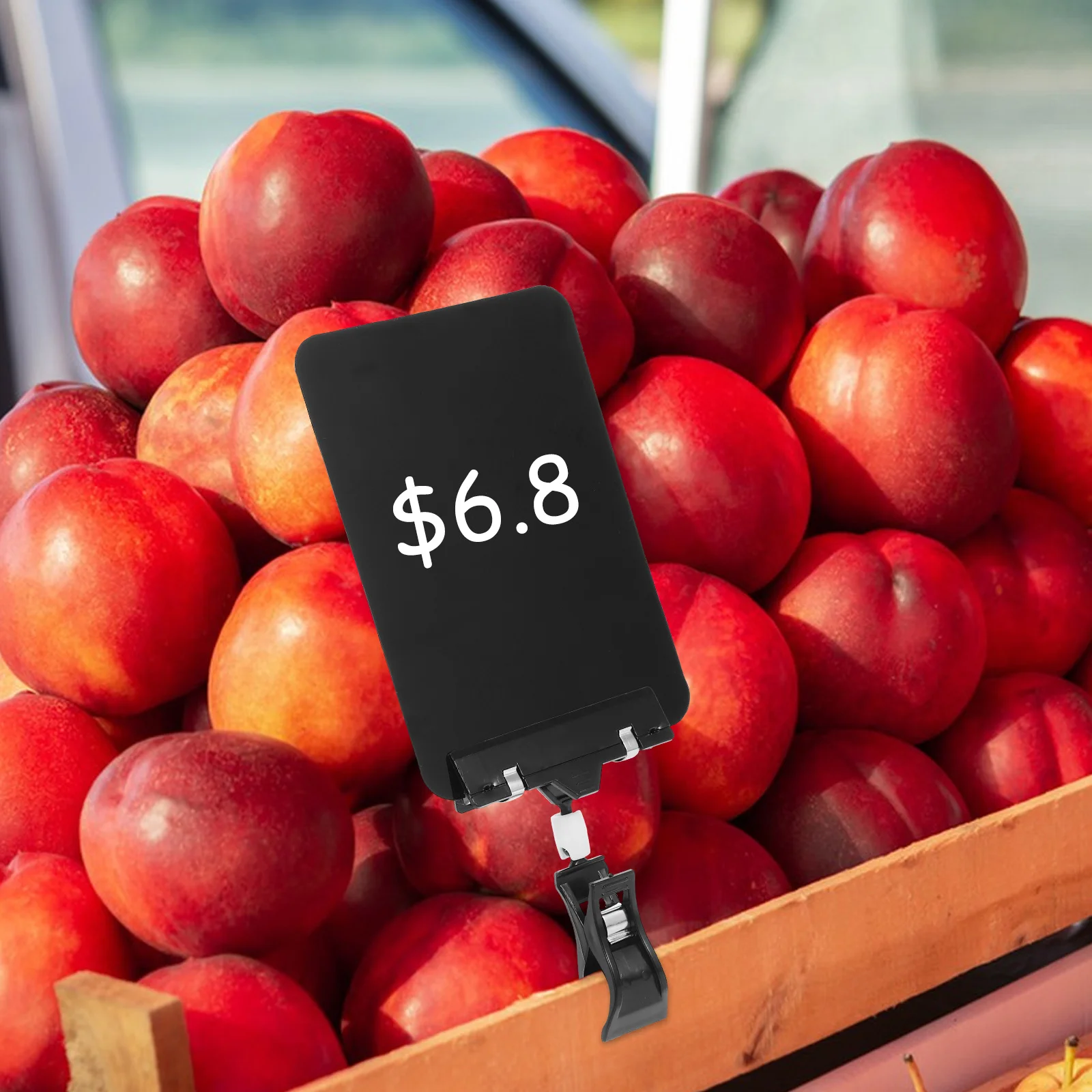 10 Pcs Fruit Price Tag Label Poster Stand Clothing Rack Mall Supermarket Accessory Sign Holder