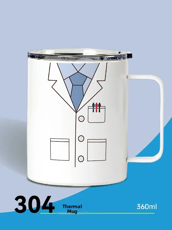 

Creative Doctor Gift Mug Insulated Cup Medical School Water Cup Physician Cup Stainl Steel Inner Layer PP Plastic Outer Layer
