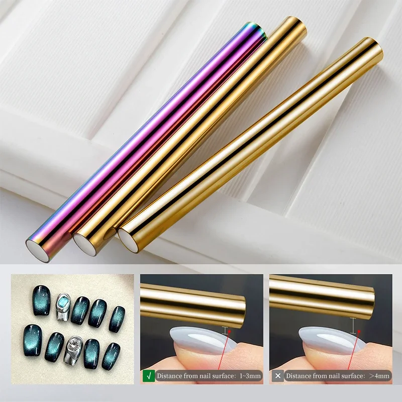 1 Stuks Sterke Kat Magnetische Stick Uv Gel Polish Lak Nagels Multifunctionele Salon Kattenmagneet Pen Gel Manicure Tool