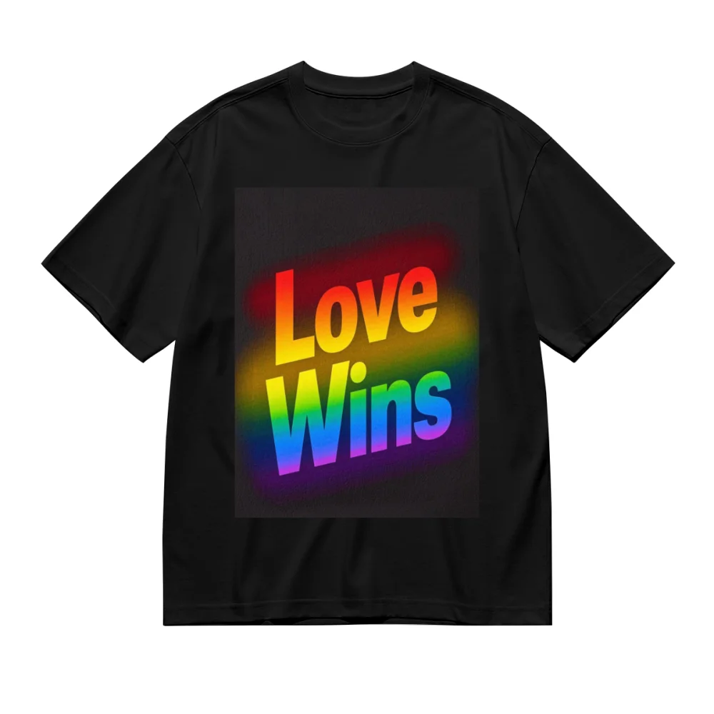 

Pride LGBT Rainbow Love Wins Print T-shirt Women Men Cotton Casual Oversized T-shirts Street Party LGBTQ Tee Shirts Streetwear