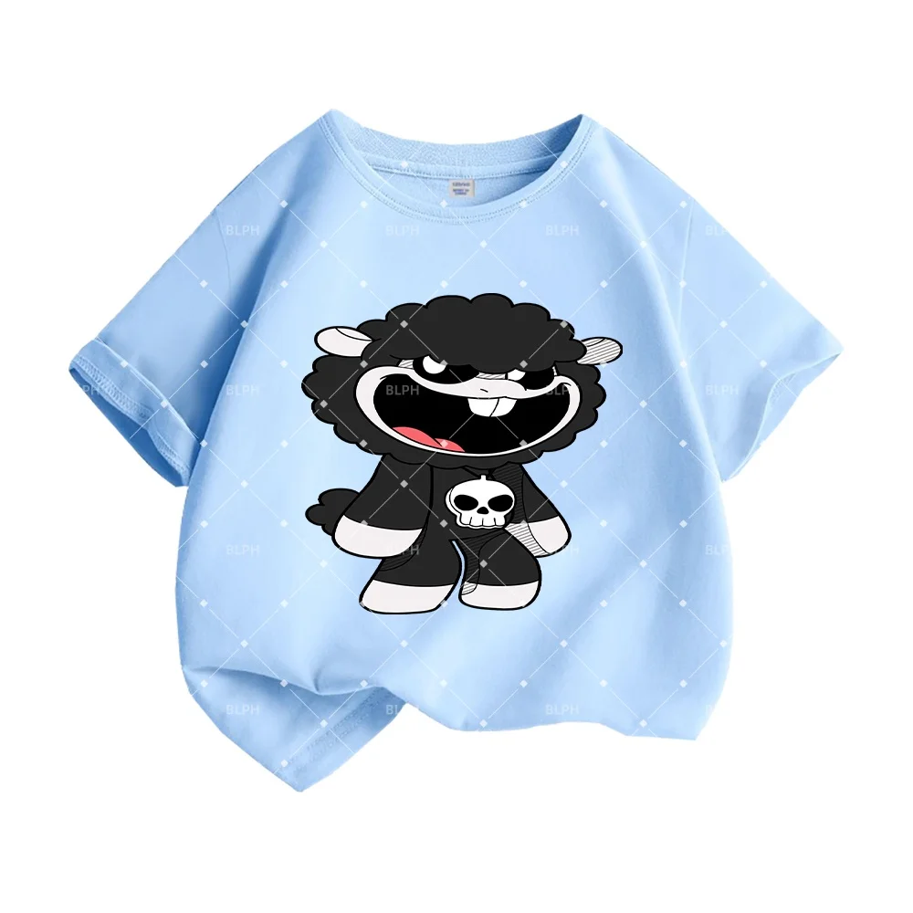 

Милая детская футболка с дизайном красного плюшевого робота в стиле Poppy Playtime от Zara Kids Style для мальчиков и девочек