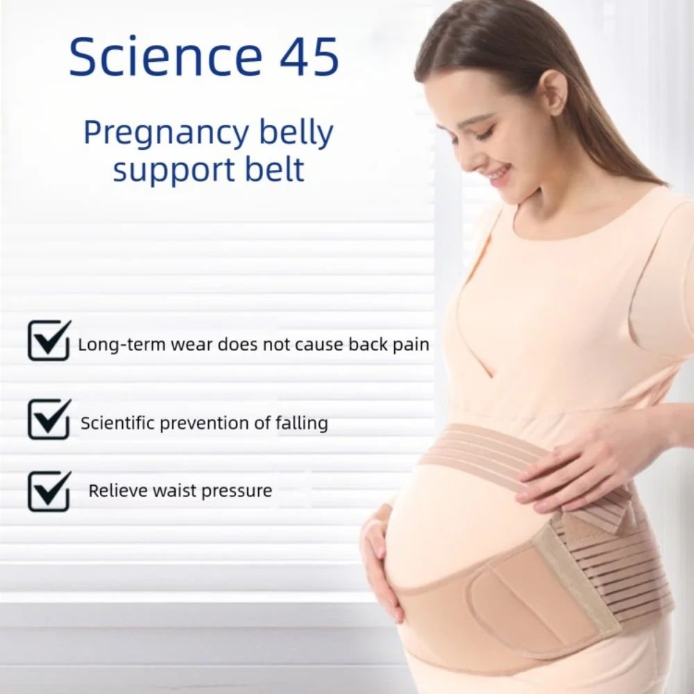 D Curved Maternity Support Belt 360° Dynamic Abdominal Bionic Hand Belly Band Breathable Adjustable Pregnancy Waist Brace