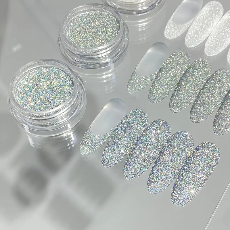 この3点セットには、カラフルなラインストーングリッター、超高輝度のネイルポリッシュ、虹色のレーザーパウダー、ミラーパウダーが含まれています。 毎