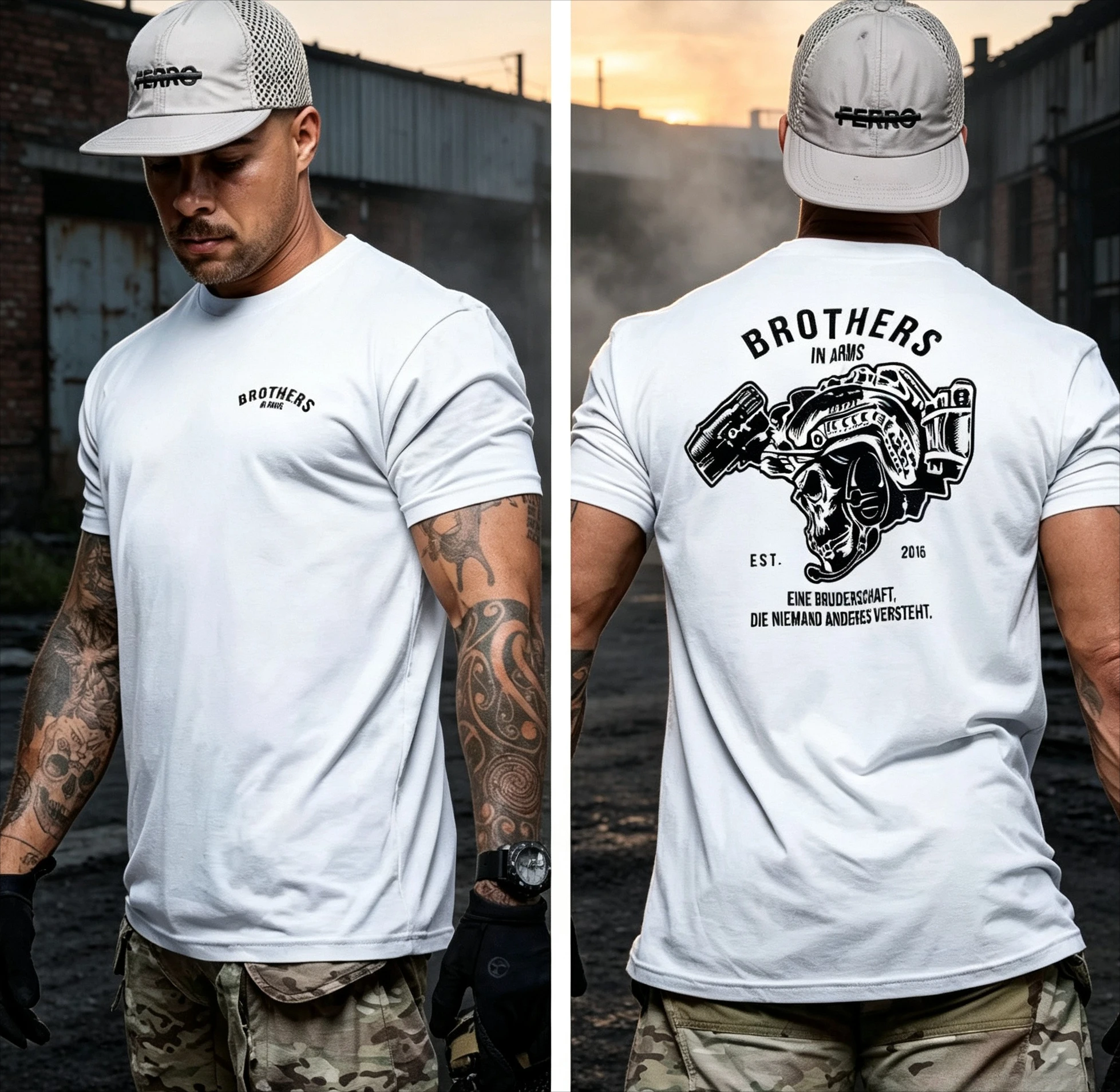 BIA Kill Your Demons Graphic T‑Shirt Tough Military Tactical Fitness Style Unisex Cotton Summer Streetwear Short Sleeve Tops Tee
