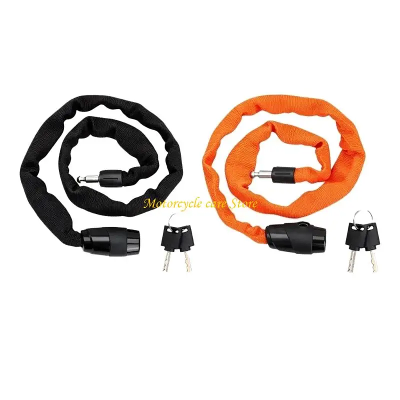 U75F Key-Operated E-Bike Lock with Covered Flexible Chain Structure