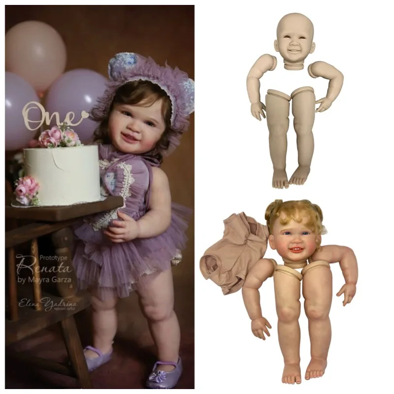 28 Inches Reborn Toddler Doll Kit Renata Unfinished Doll Parts DIY Painted or Unpainted Doll Kit