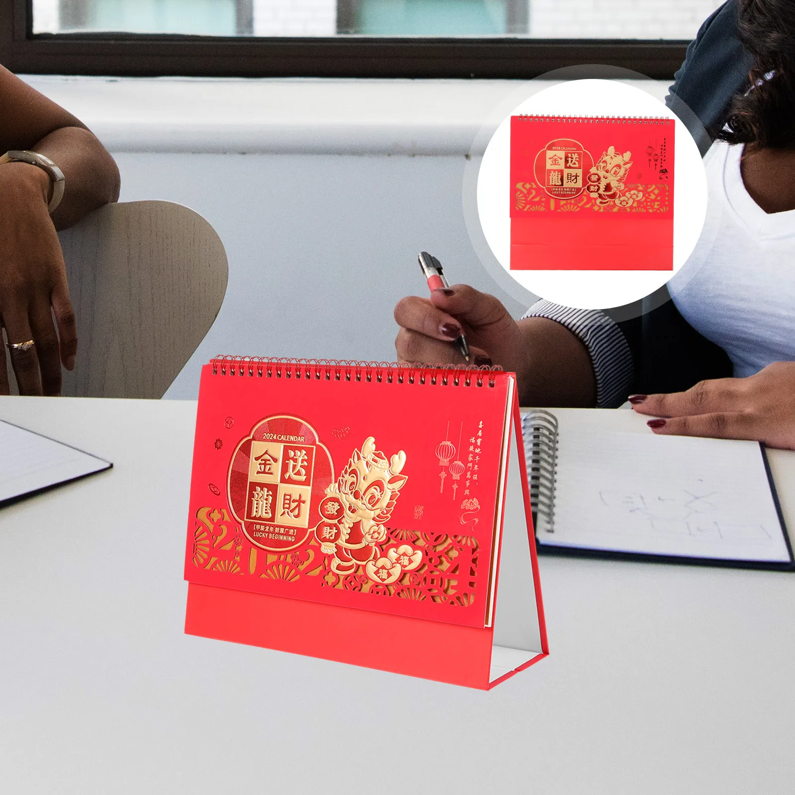 

2024 Desktop Small Flip Tabletop Decorative Monthly Desk Calendar For Home Office Classroom Freestanding Calendar 2024