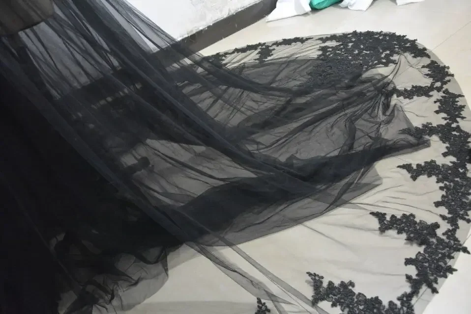 Rok panjang renda tipis Tulle rok panjang rok pengantin hitam Tulle/rok pernikahan hitam ukuran khusus