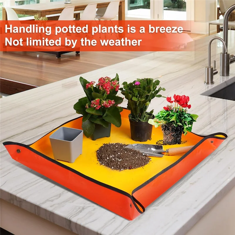 

6PCS Repotting Mat Kit For Indoor Plant Transplanting And Potting Soil Mess Control For Women Plant Lover Gifts Kit 26X26inch-AB