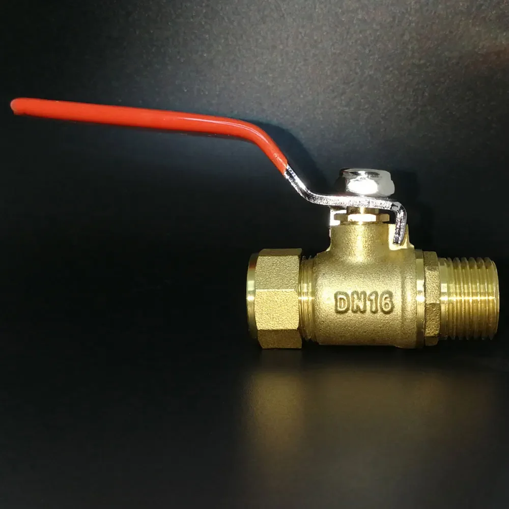 

Brass Nickelage DN15 DN20 Male/Female Thread Ball Valve 1216/1418/1620/2025/2632 Pex Pipe Fitting Aluminum Plastic Pipe Fittings