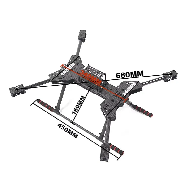 سعيد جديد F680 جميع ألياف الكربون ZD680 طقم إطارات الطائرات الذراع القابلة للطي PIXHAWK Ardupilot التحكم في الطيران #6