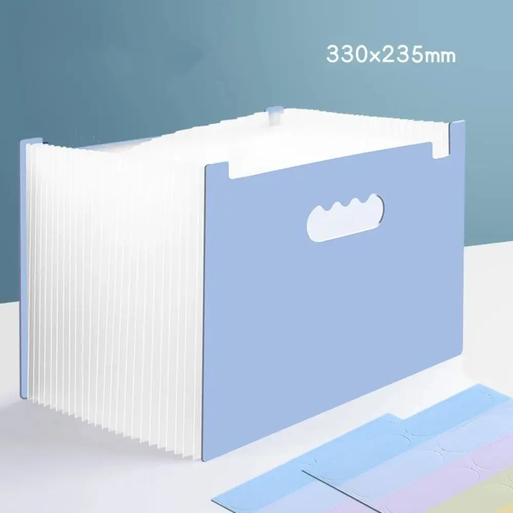 

Multi-layer 25 Pockets File Folder Portable Large Capacity A4 Expanding Organ Bag File Storage Waterproof Paper Organizer