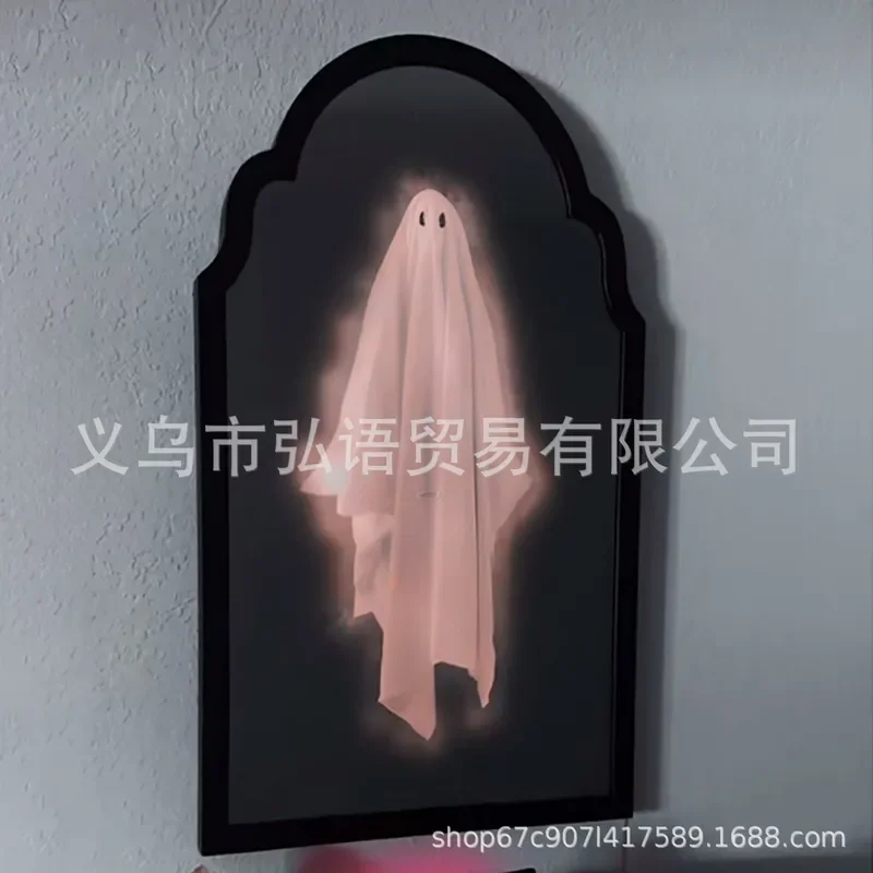 Creative Ghost Mirror Halloween Decor Party Scene Prop Novelty Gift Home Ornament