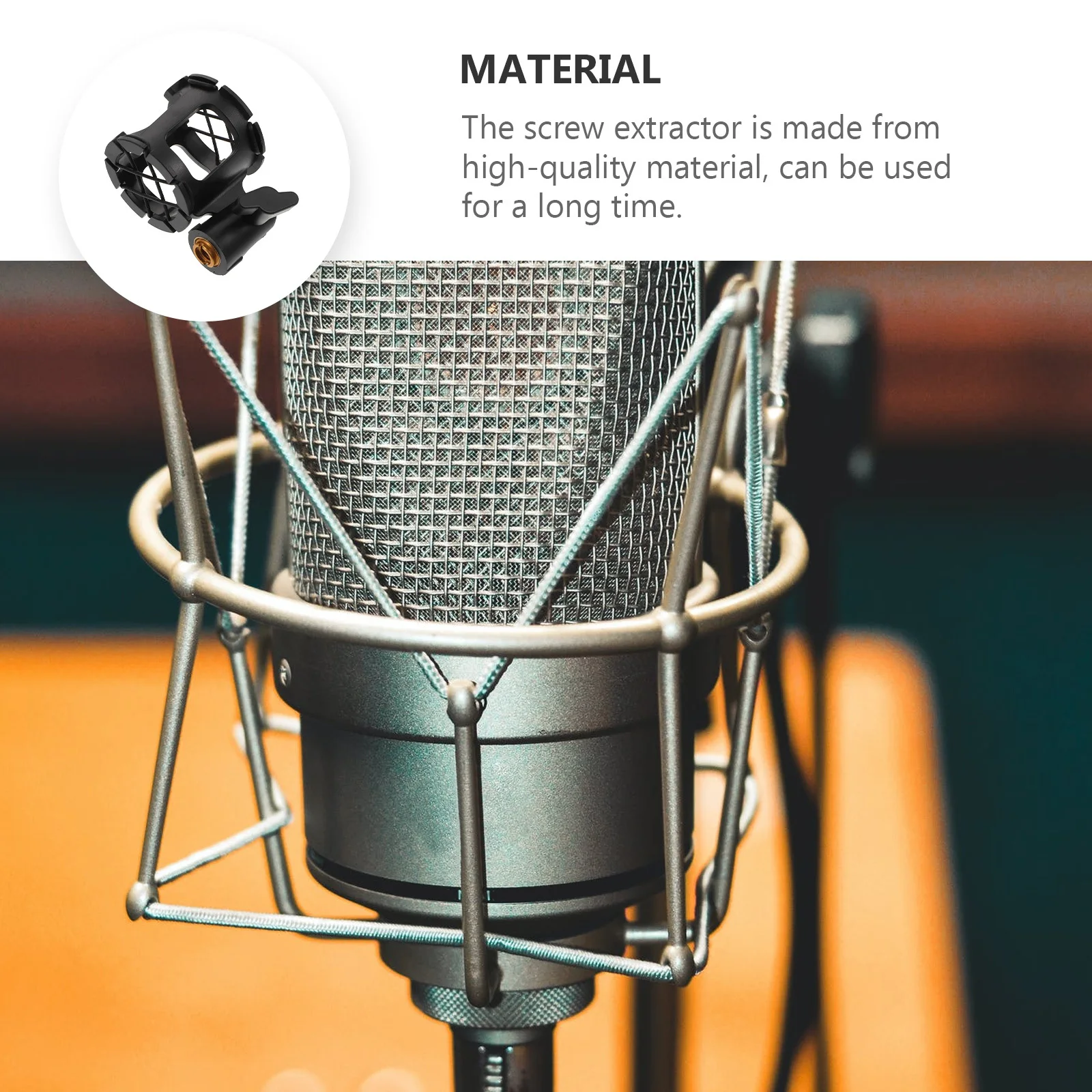 

2Pcs Microphone Bracket Honeycomb Design Universal Adjustable Mic Holder for Desk Mounting in Office Conference Room Church