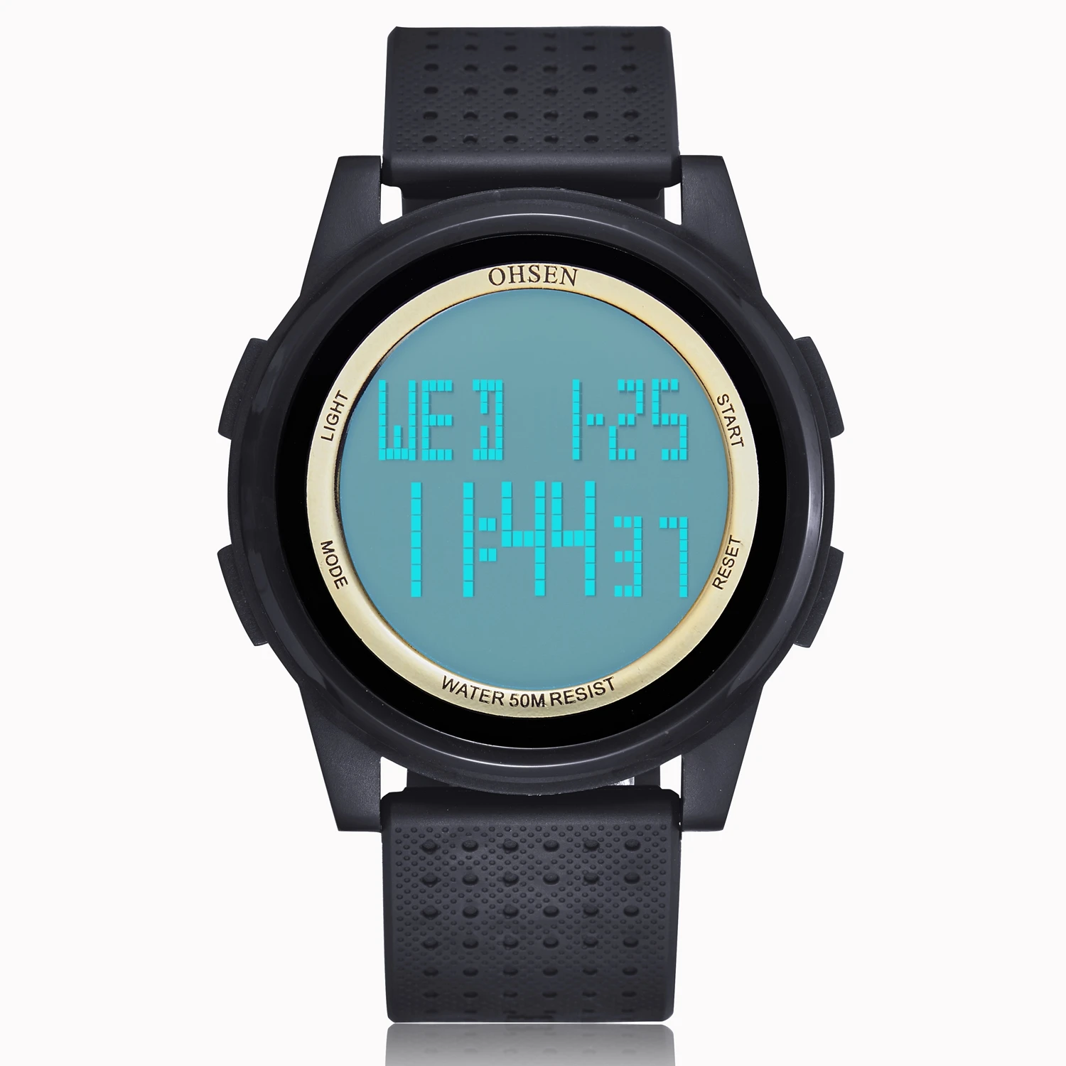 

OHSEN женские цифровые часы со светодиодной подсветкой, водонепроницаемые спортивные электронные наручные часы для пар, золотые ультратонкие силиконовые часы Relogio Feminino