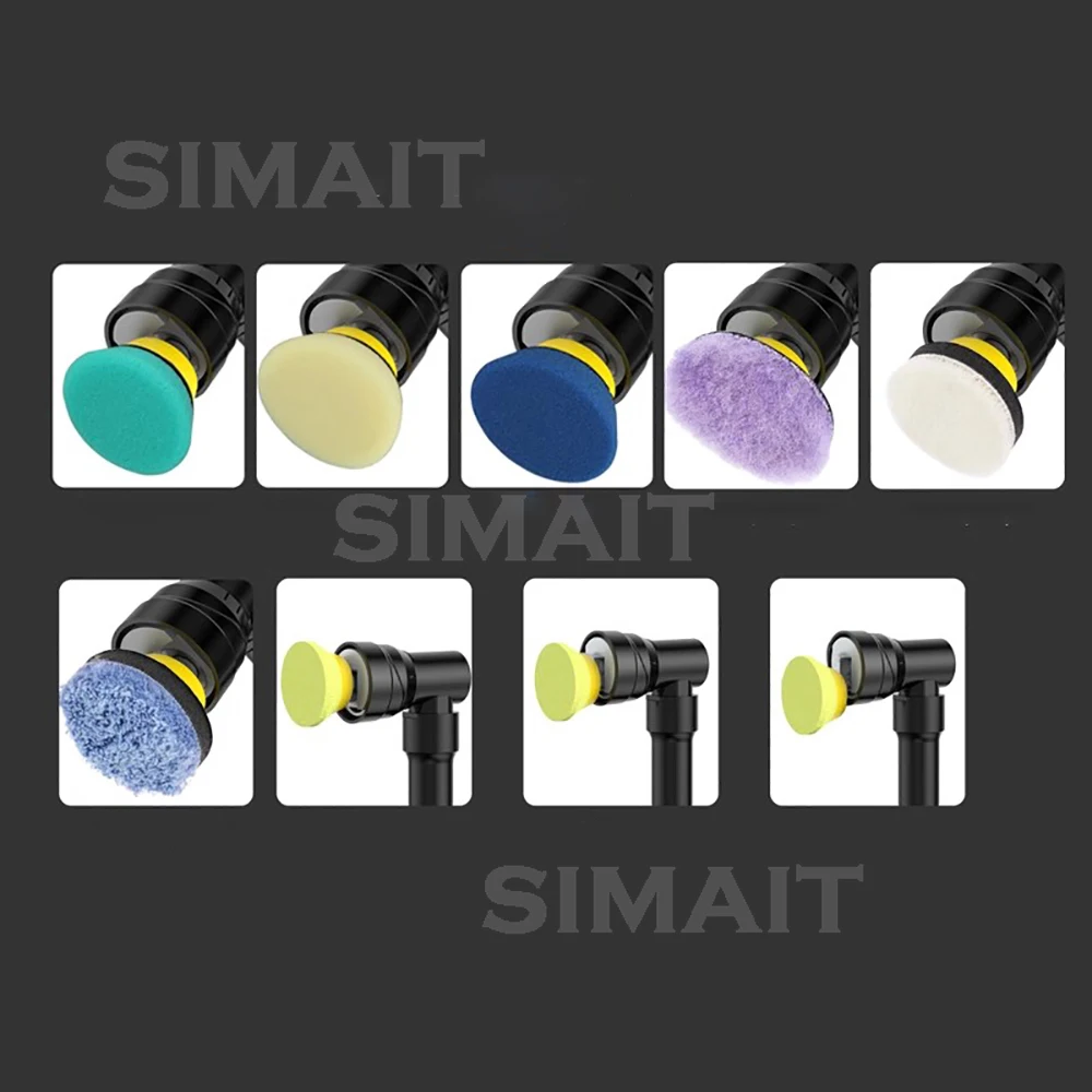 AC 220V Handheld Electric Detail Polishing Machine Portable Waxing and Grinding Machine Car Paint Repair Tools 2000-5000RPM