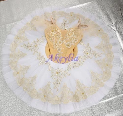 Akeylia spandex beige white TUTU Classical Dance performance sleeping beauty Costume Ballet Tutu purple adult pancake pink 20107