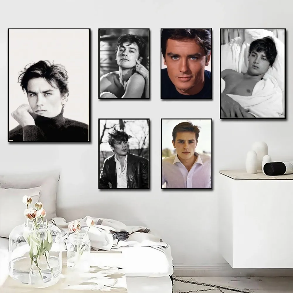 1pc Celebrity Alain Delon Poster Poster Art Print Bar Living Room Furniture Decor