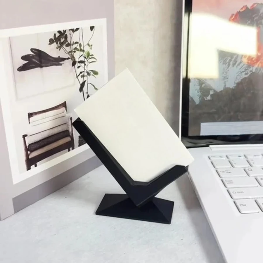 1pc New Simple Business Card Holder Desk Organizer Modern Desktop Storage Solution Perfect Gift Office Desk Decorations