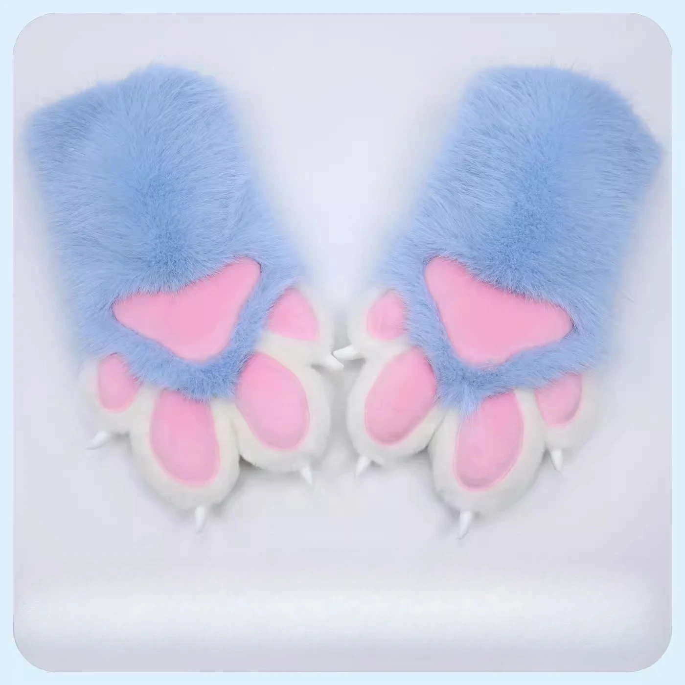 21 Colour Plush Furry Cat Claw Gloves Fursuit Animal Fox Paws Halloween Cosplay Costume Accessories Performance Props Kid Gift