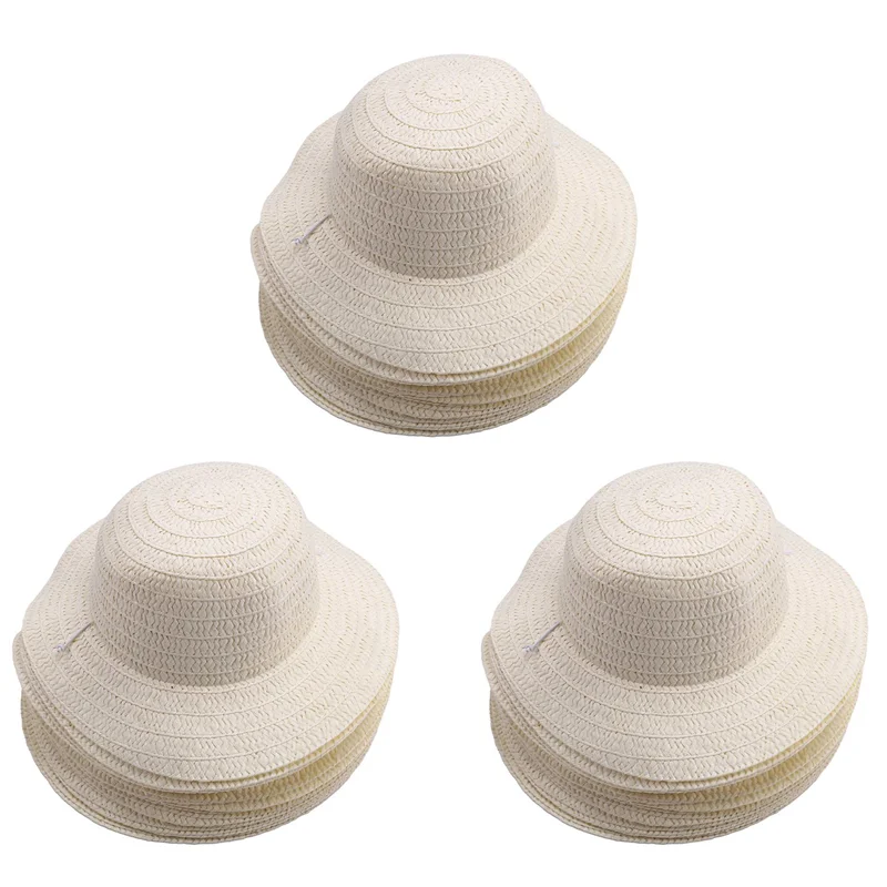 abks-60-pieces-bricolage-chapeau-de-paille-ensemble-plage-ete-travail-fermier-chapeaux-pour-hommes-femmes-enfants-cowboy-fete-d'anniversaire-decoration