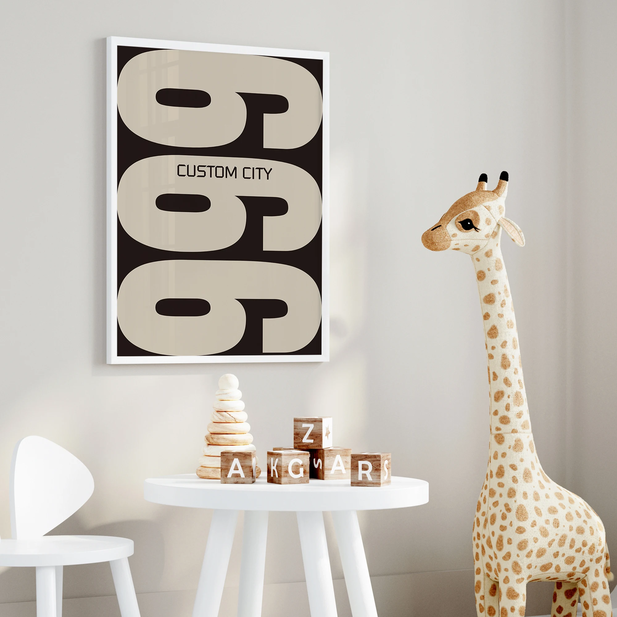 Personalized Custom Custom City Postcode Wall Art Print Picture Canvas Poster Painting For Living Room Home Decor Gift