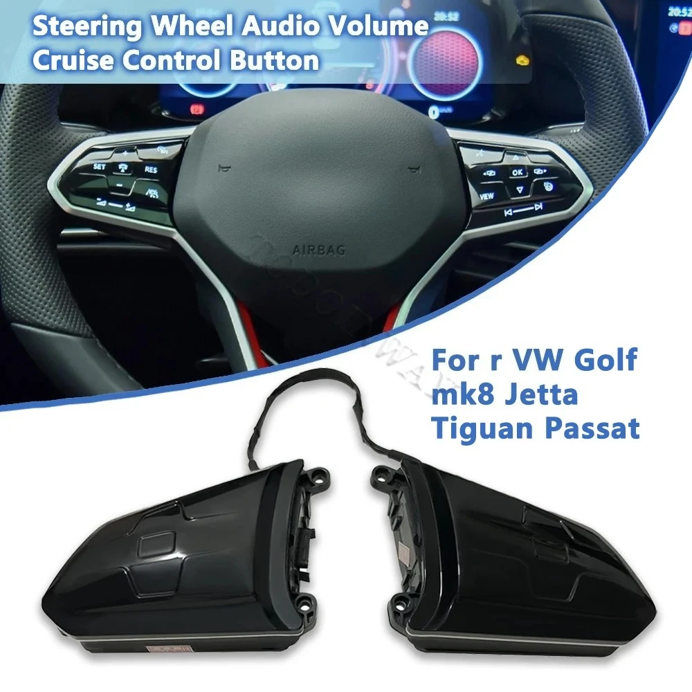 

Многофункциональный сенсорный экран навигации, кнопка управления громкостью, аудиопереключатель для VW Golf MK8 Arteon Jetta Touareg CC, интерьер