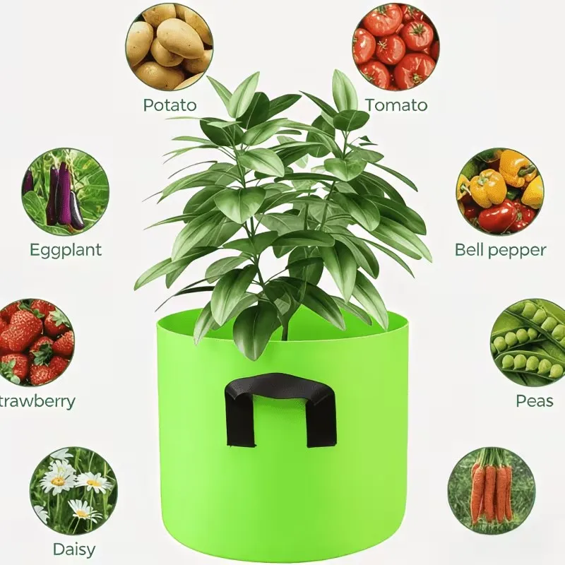 4pcs green planting bags potato carrot planting artifact balcony garden new gardening, planting bags, breathable seedling bags