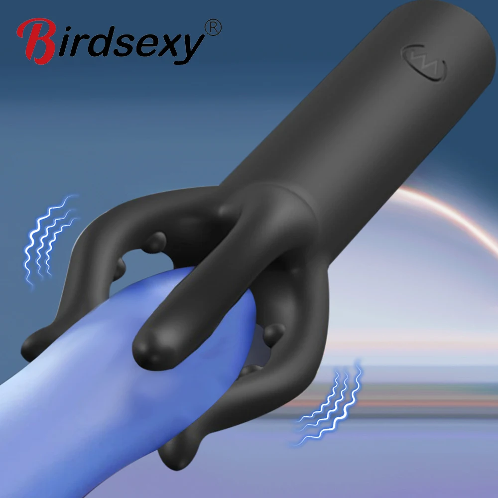 حشفة تحفيز المدرب هزاز 10 سرعة تهتز لعبة الجنس لتأخير القذف التدريب متعة الذكور إطالة التحمل