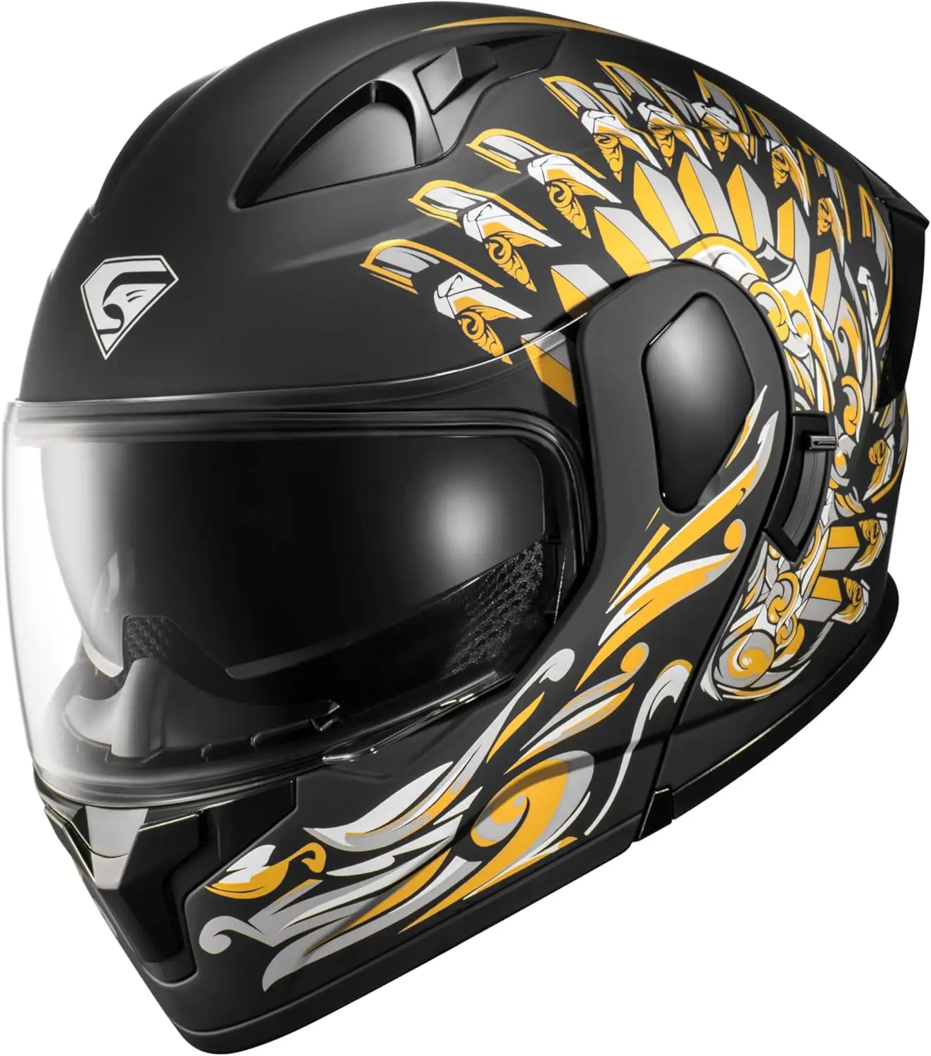 

Motorcycle Dual Visor Flip up Modular Full Face Helmet with DOT Certification of Impressionism