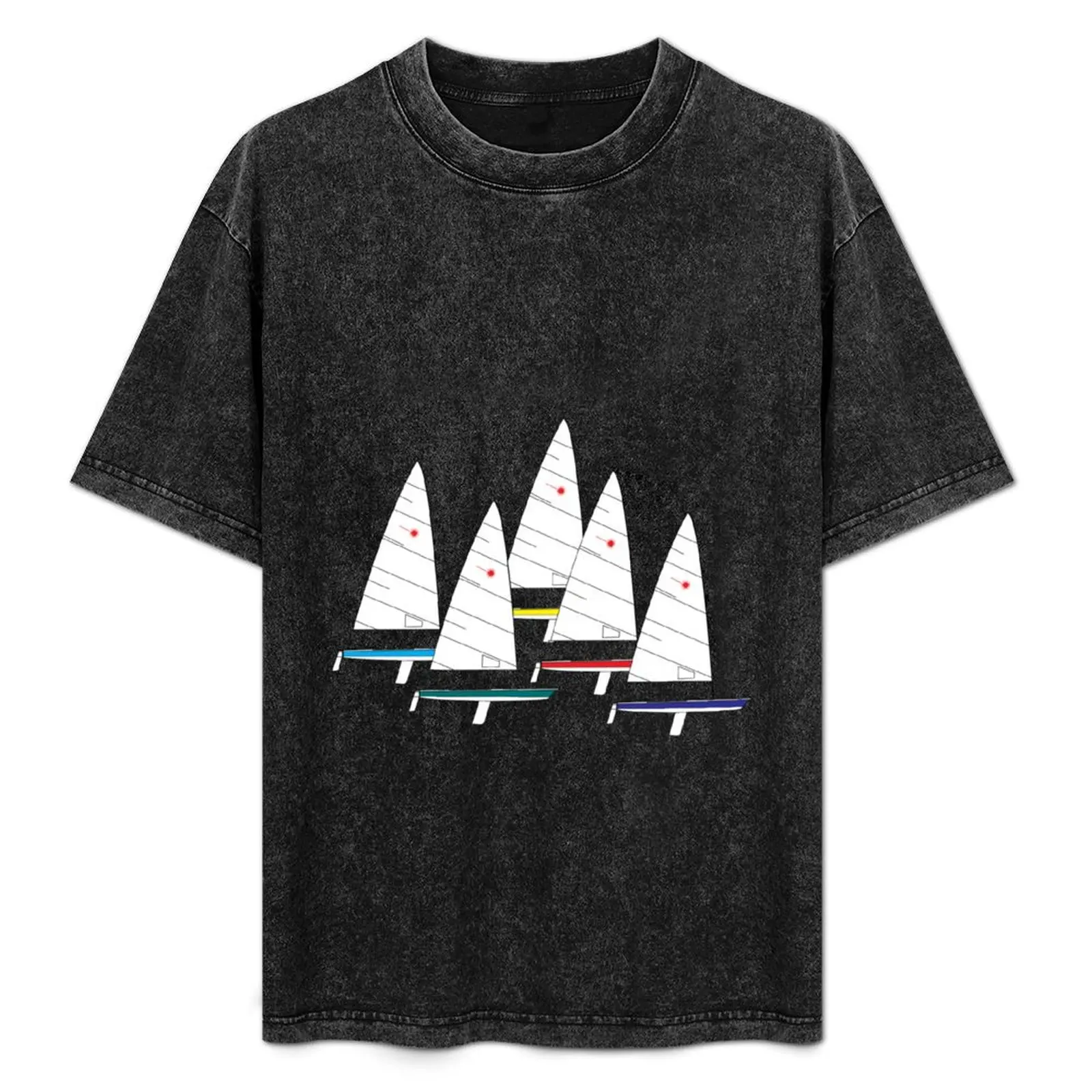 

Laser Sailboats Racing T-Shirt Running Gym Short Sleeve Sports Tee