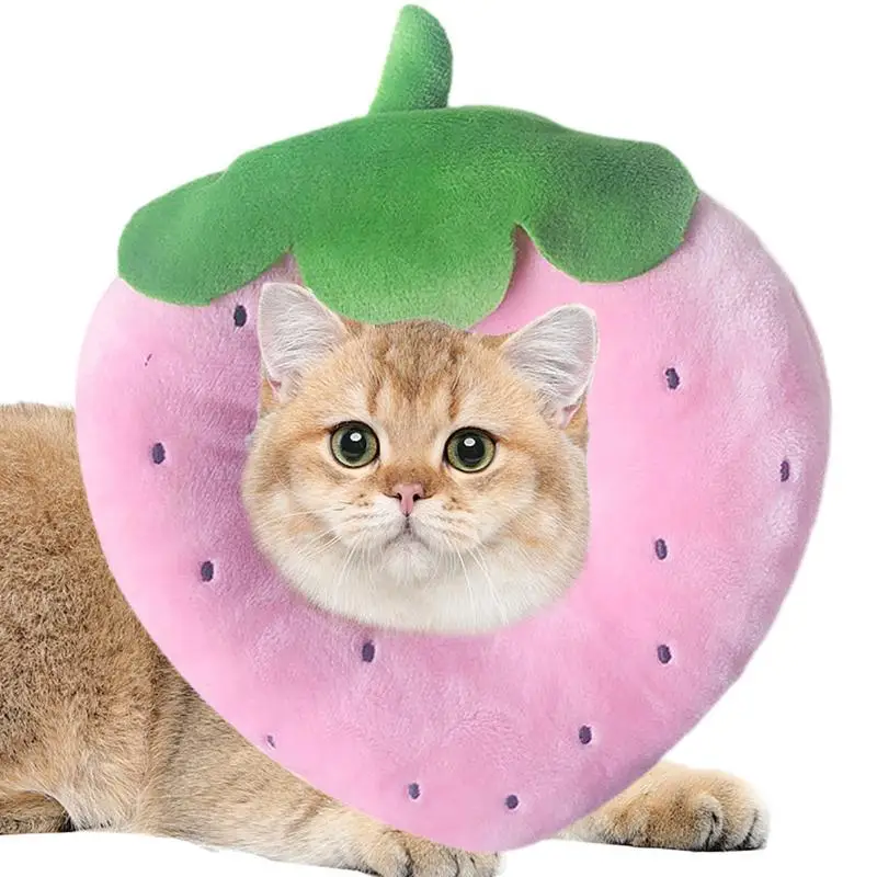 Cat Recovery Collar  Cute Pineapple Neck Cat Cones  Adjustable Animal Wound Healing Donut Collar Prevent Bite Neck Ring For Pets